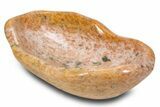 Polished Orange and Pink Calcite Bowl - Madagascar #302667-2